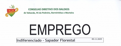 EMPREGO - INDIFERENCIADO / SAPADOR FLORESTAL
